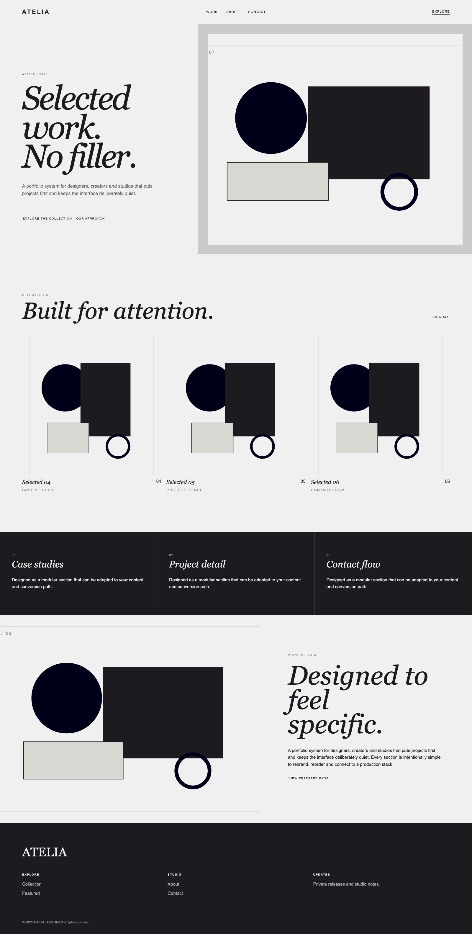 Screenshot reale di Canvas: pagina intera del template, tema chiaro