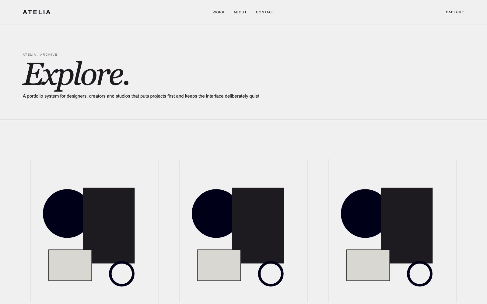 Screenshot reale di Canvas: pagina elenco del template