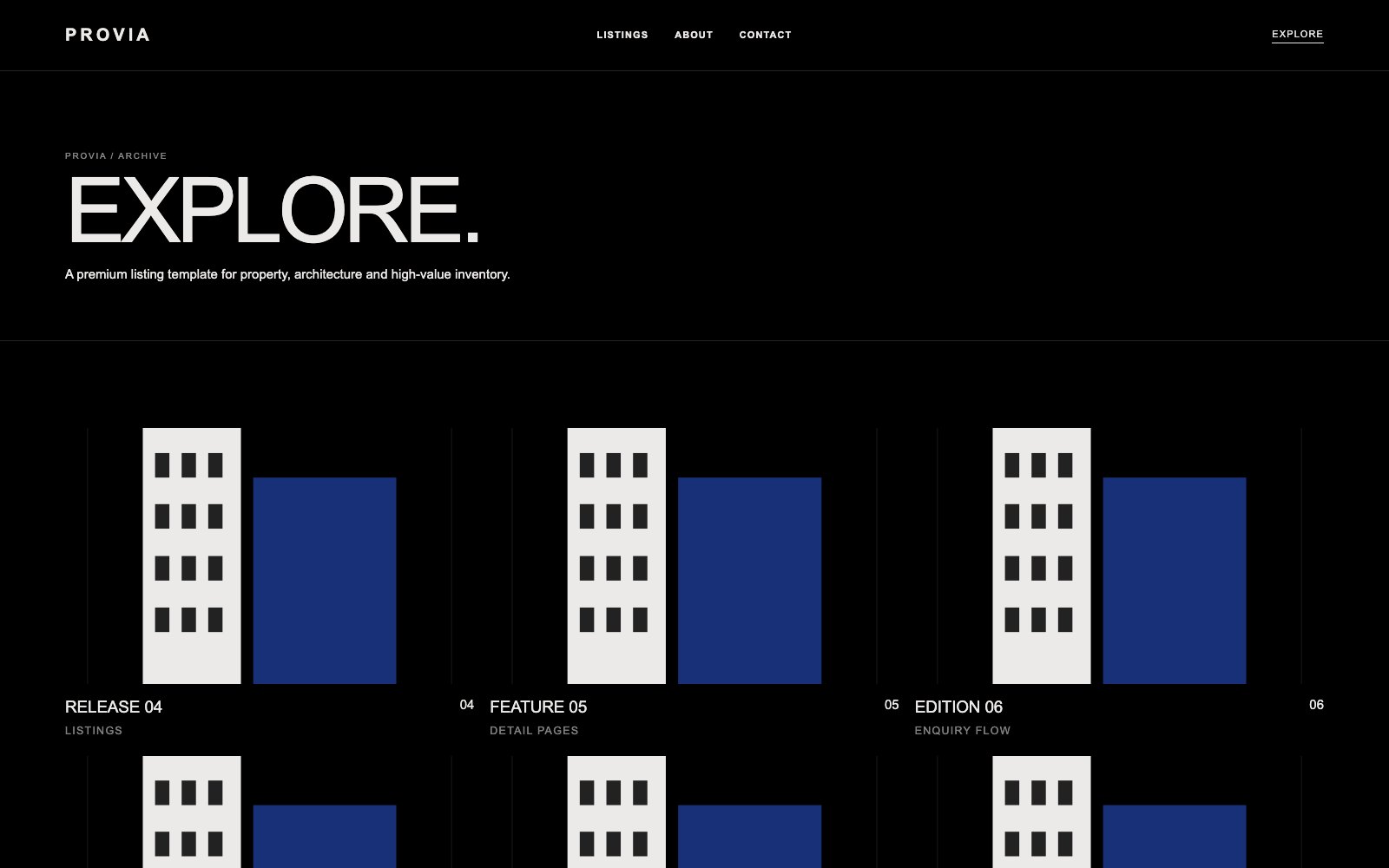 Screenshot reale di Drive: pagina elenco del template