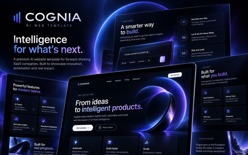 Immagine promozionale illustrativa di Neural: composizione di anteprime del template