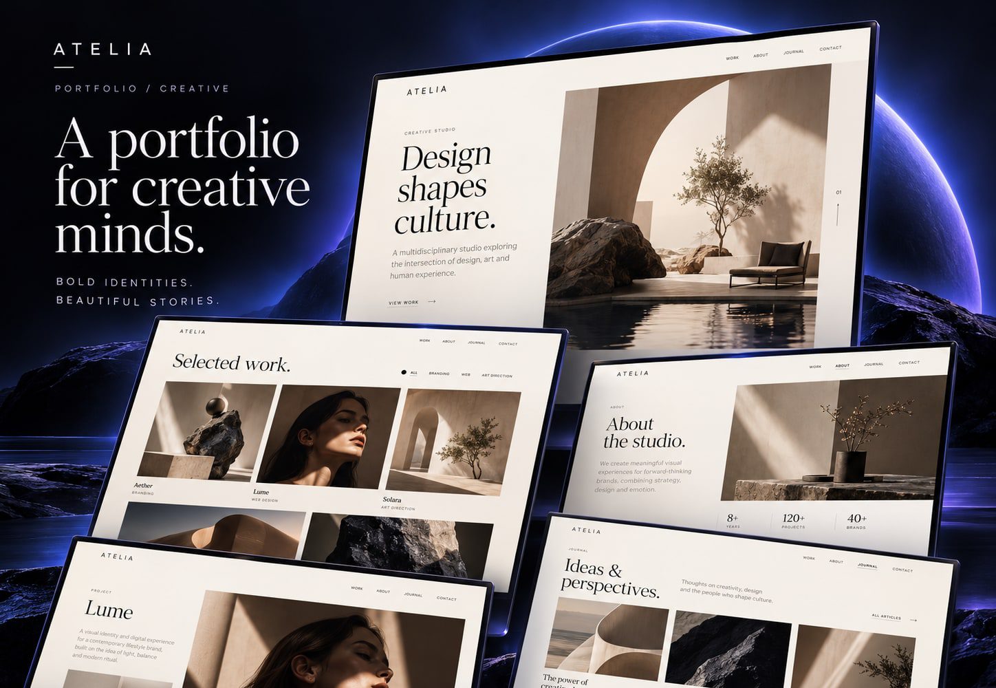 Immagine promozionale illustrativa di Canvas: composizione di anteprime del template