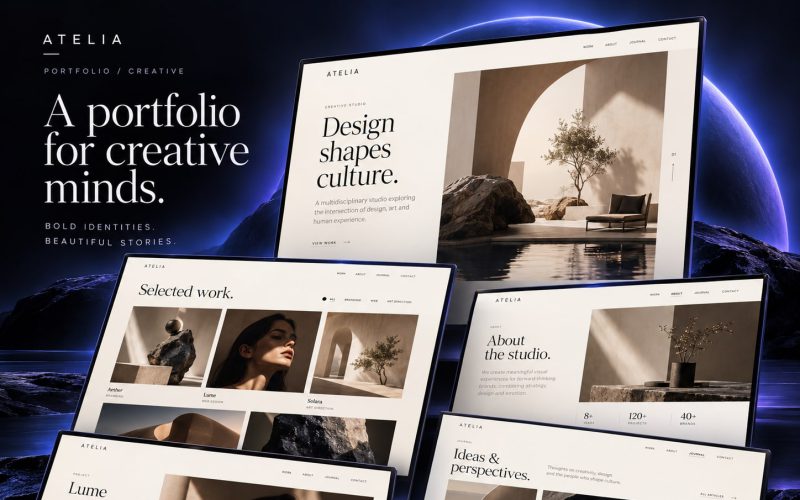 Immagine promozionale illustrativa di Canvas: composizione di anteprime del template
