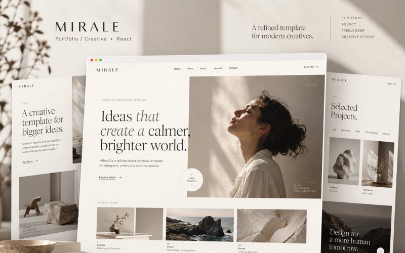 Immagine promozionale illustrativa di Frame: composizione di anteprime del template