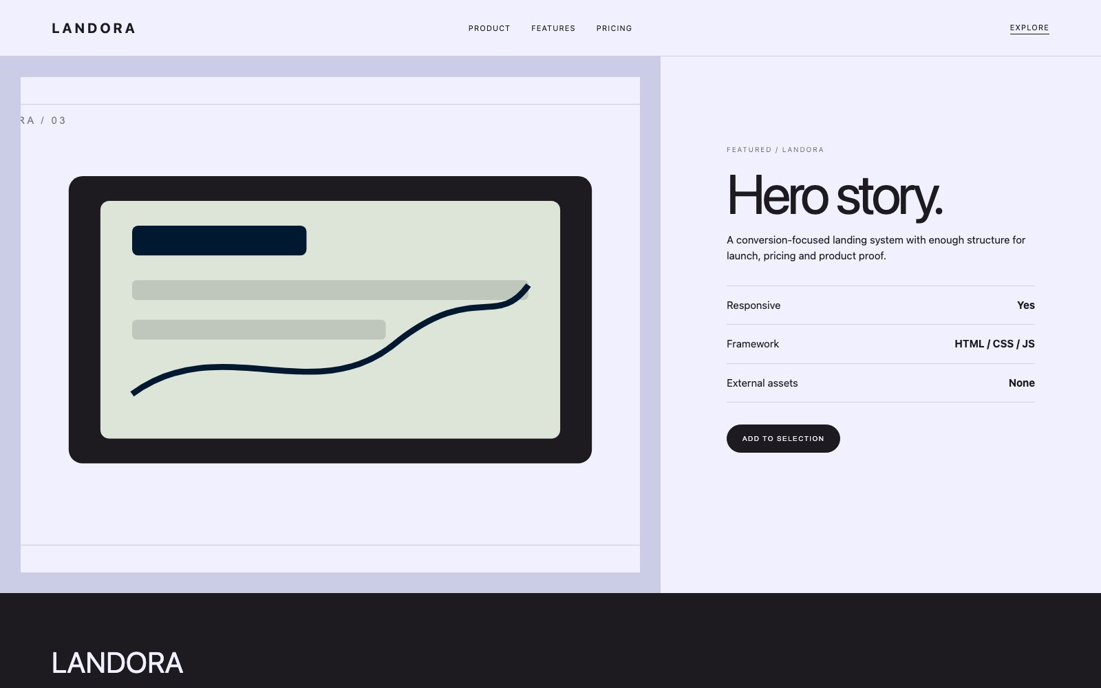 Screenshot reale di Flow: pagina di dettaglio del template
