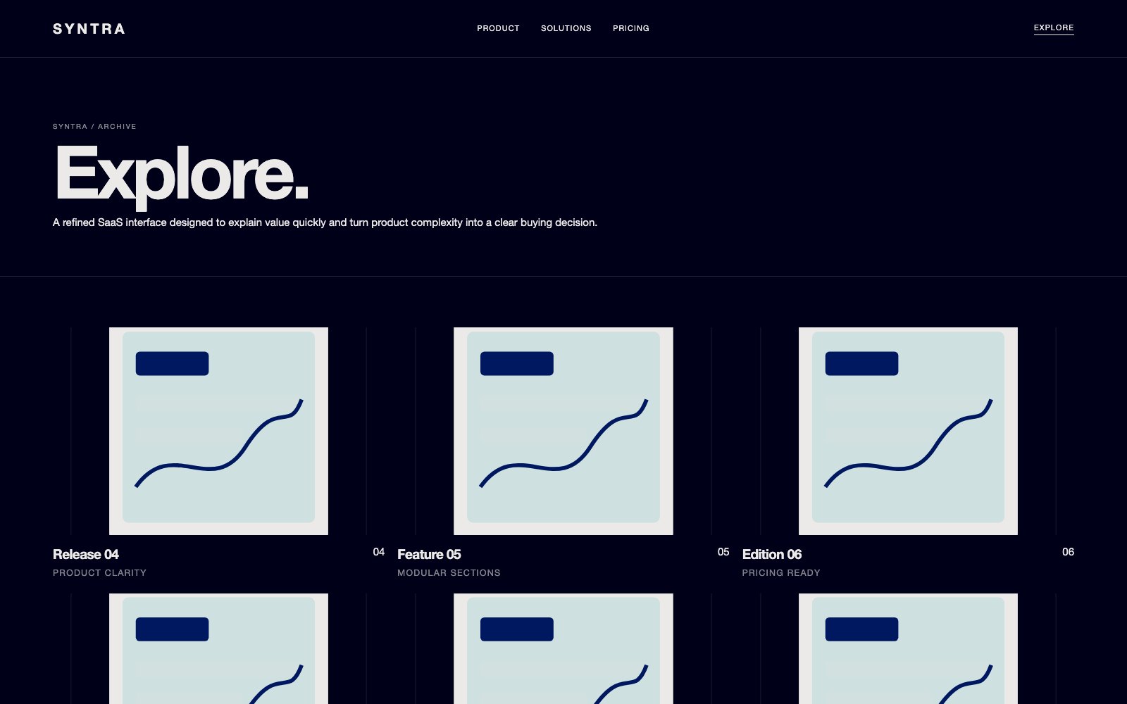 Screenshot reale di Kernel: pagina elenco del template