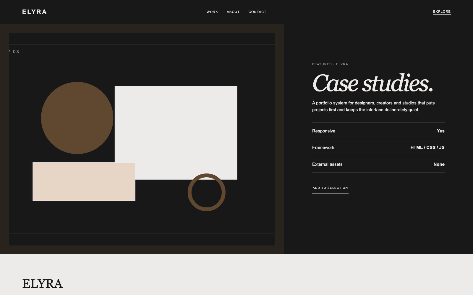 Screenshot reale di Muse: pagina di dettaglio del template