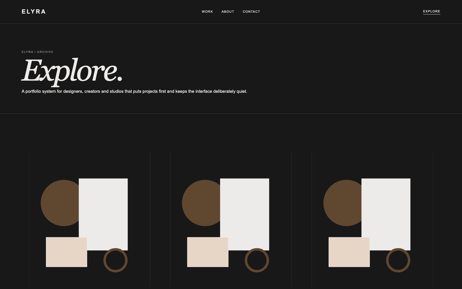 Screenshot reale di Muse: pagina elenco del template