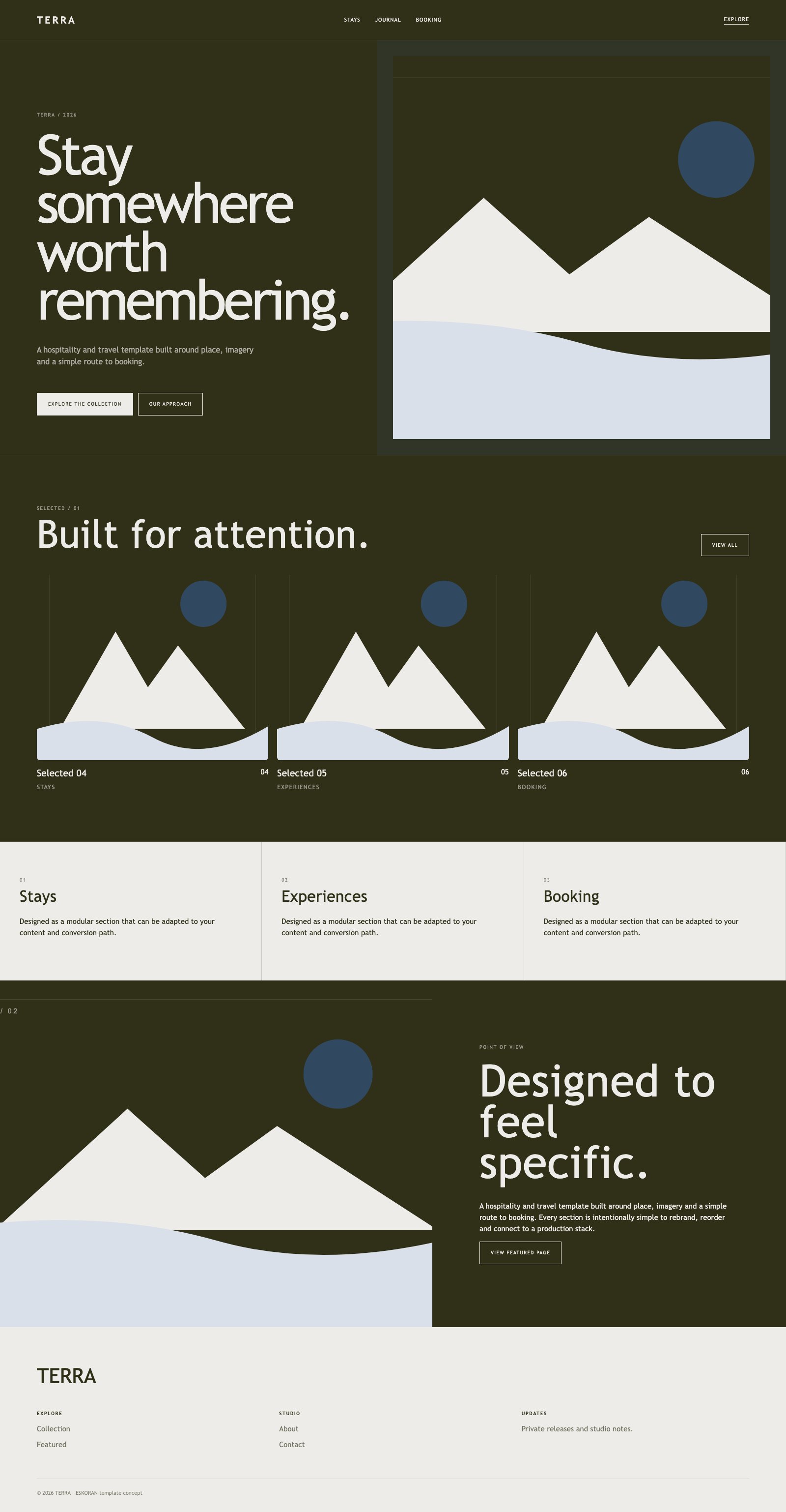 Screenshot reale di Roam: pagina intera del template, tema scuro