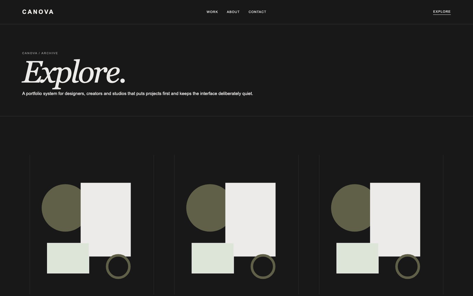 Screenshot reale di Sketch: pagina elenco del template