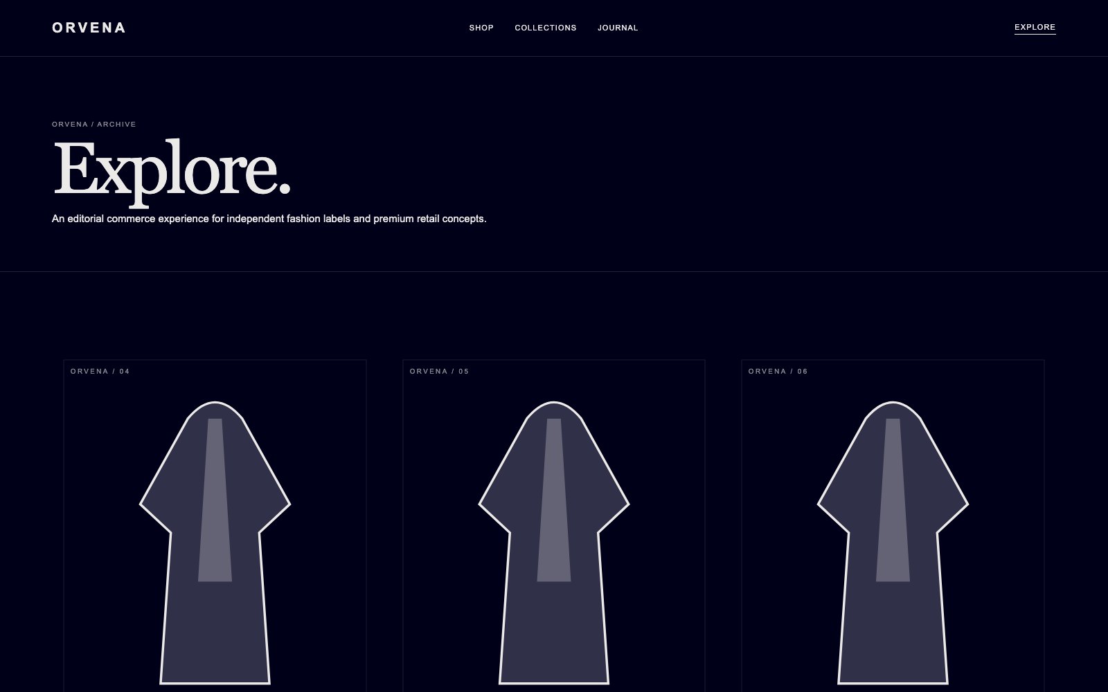 Screenshot reale di Tailor: pagina elenco del template