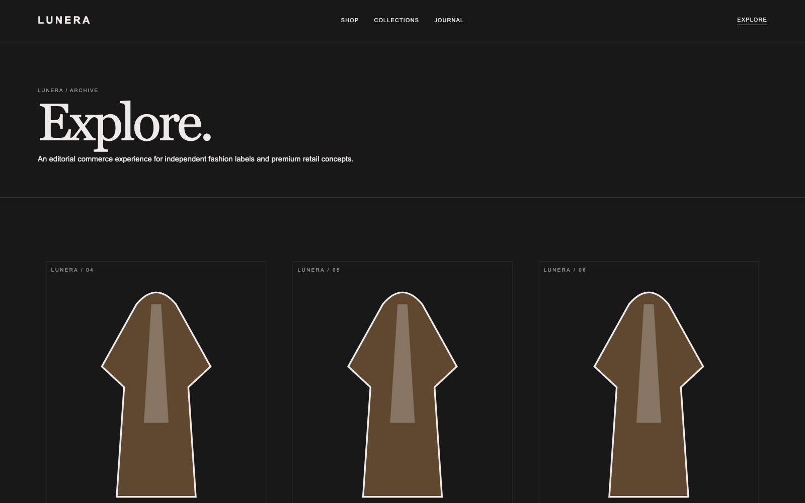 Screenshot reale di Tweed: pagina elenco del template