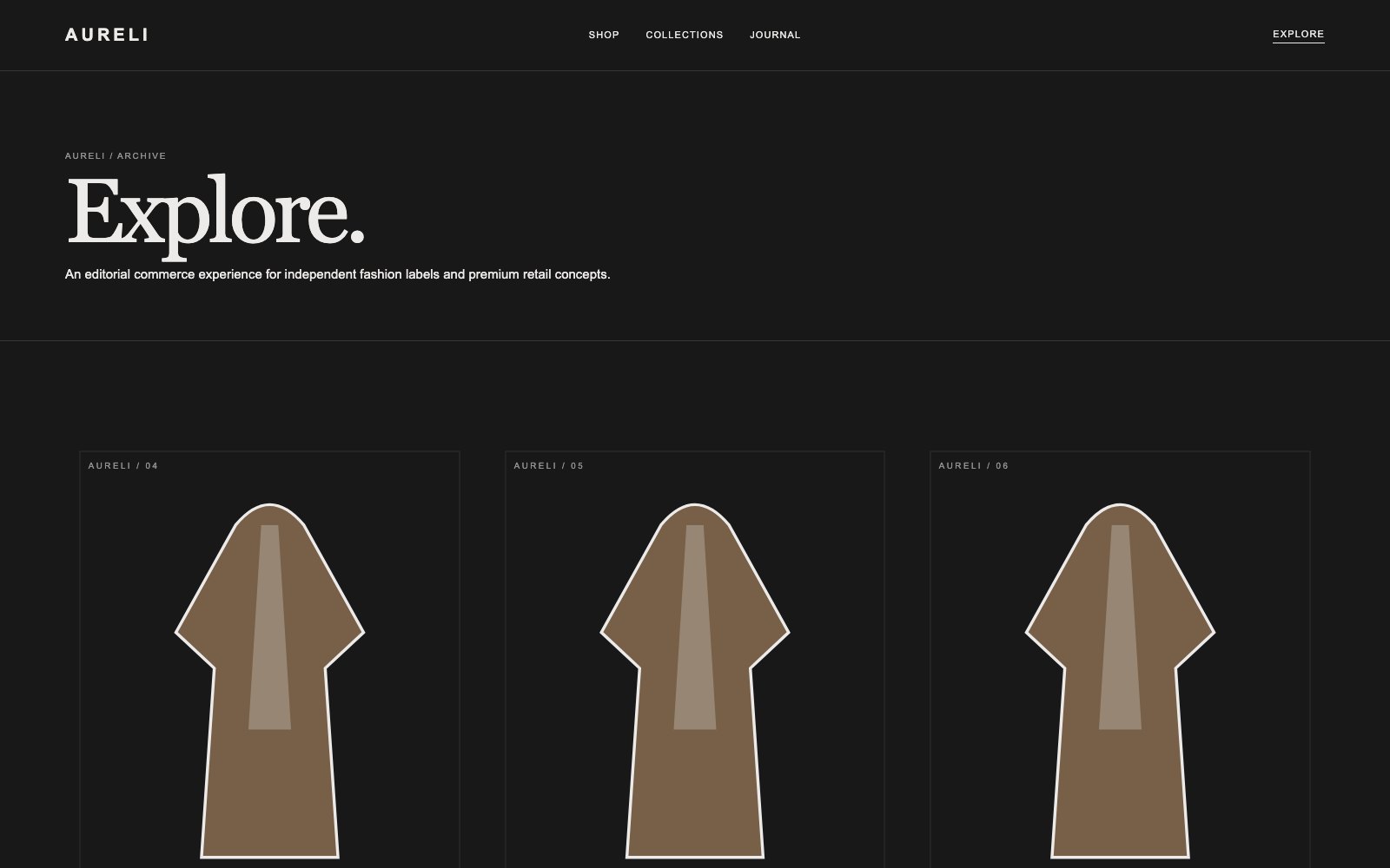 Screenshot reale di Velvet: pagina elenco del template