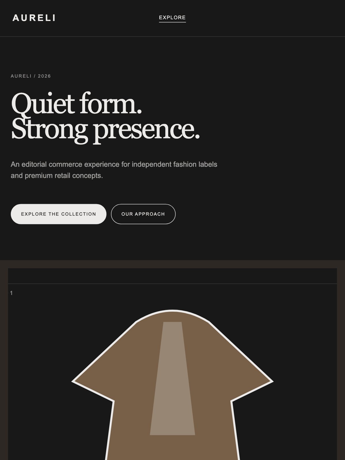 Screenshot reale di Velvet su tablet: home del template